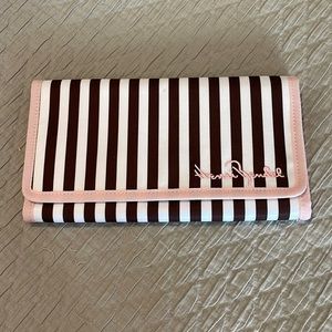 Henri Bendel classic stripe travel jewelry foldover